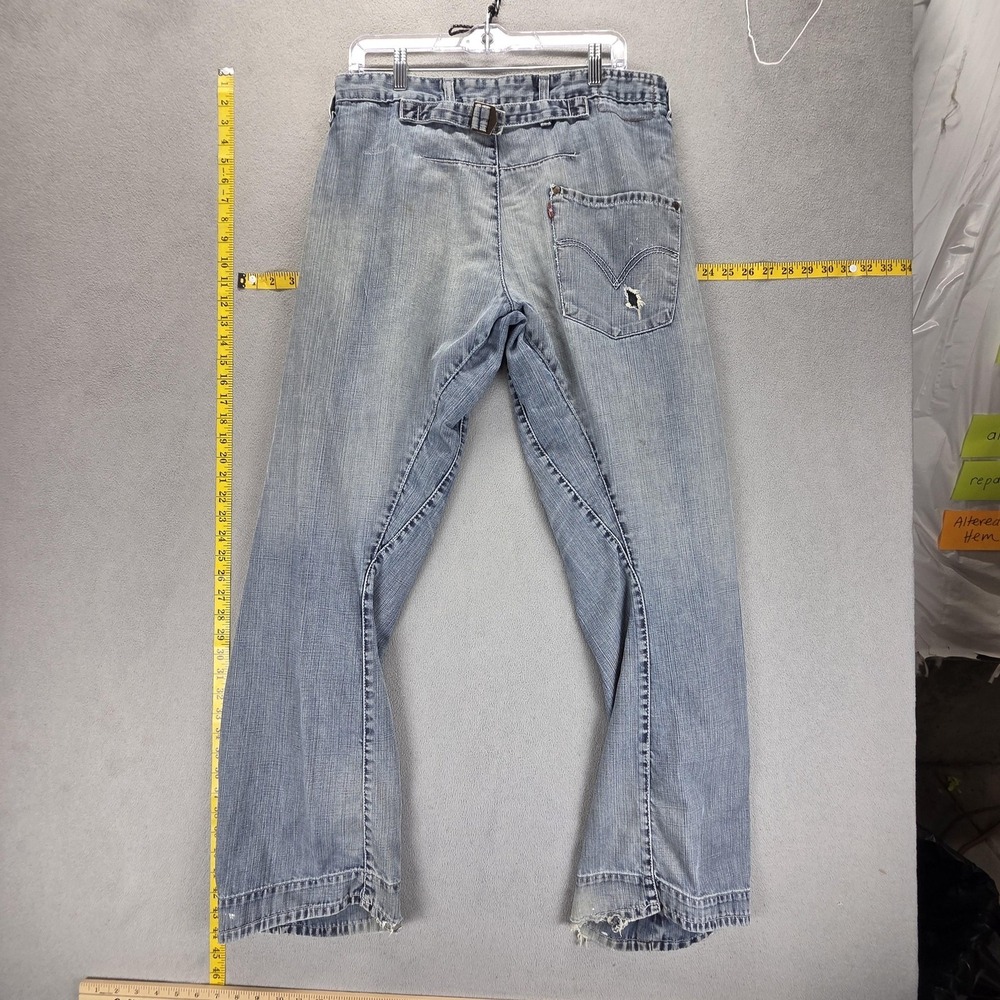 Vintage Levis Engineered Jeans Mens 32x34 Blue Buckle Back Twisted One Pocket